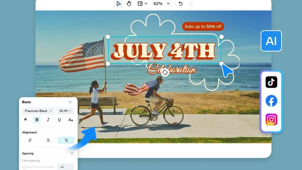Creating Eye-Catching July 4th Party Invitations with Pippit